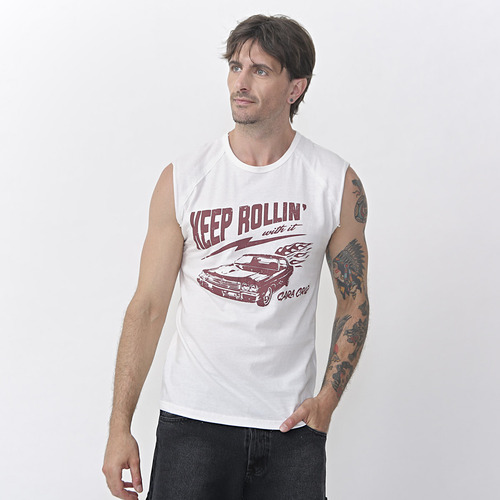 Musculosa Hombre Estampada Cara Cruz Jeans Sudadera