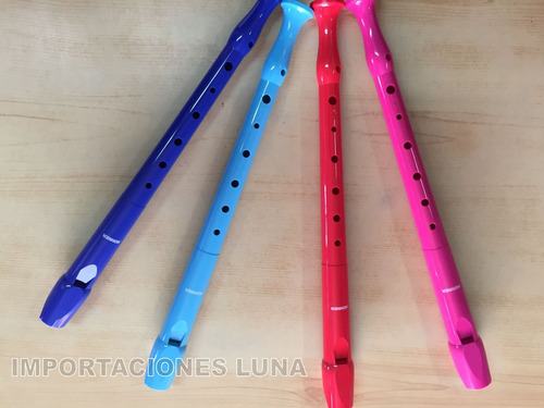 Flauta Dulce Hohner De Colores Azul Rosado