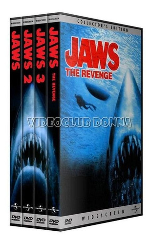 Tiburon 1 2 3 4 Jaws Saga Completa 4 Peliculas Coleccion Dvd
