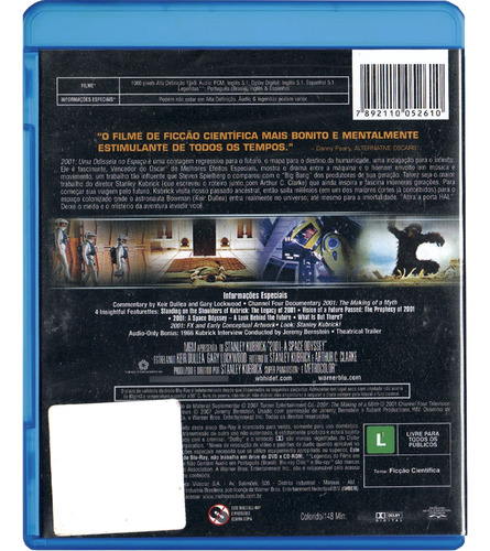 Blu-ray 2001 Uma Odisséia No Espaço Kubrick Original Lacrado