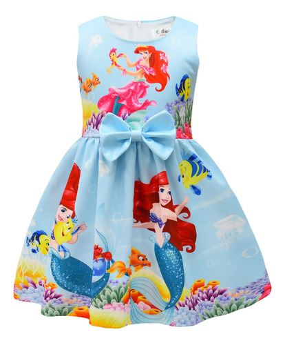 Vestido De Princesa Infantil Para Niñas, Vestido Con Lazo De