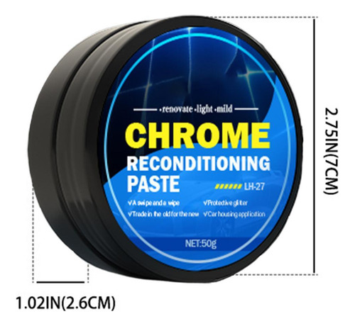 Limpiador De Cromo Para Automóvil Crema Pulida De Cromo Limp