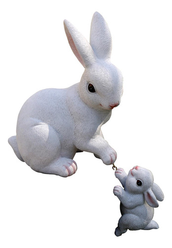 2 Estatuas De Jardín, Estatuas De Conejo De Pascua,