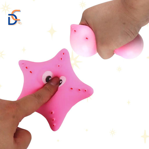 Antiestresse Brinquedo Estrela Do Mar De Apertar Relaxante Cor Azul