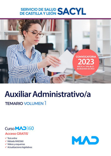 Libro Auxiliar Administrativo/a Servicio Salud Castilla -...