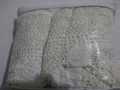 Adorno Borde De Cama Tejido Y Tela Algodon Individual Import