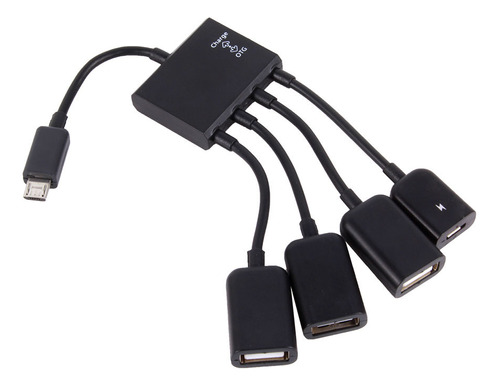 Cable Adaptador De 4 Puertos Micro Usb Host Otg Hub Para And