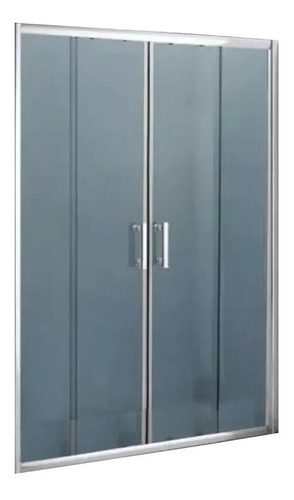 Mampara Baño Piso 150x190 Cm 4 Hojas Esmerilada Vidrio 6mm