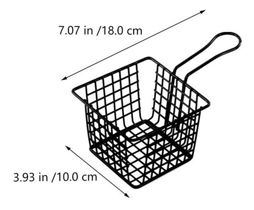 Imagen 4 de 6 de Mini Cesta Para Servir Papas Fritas Nuggets Cocina