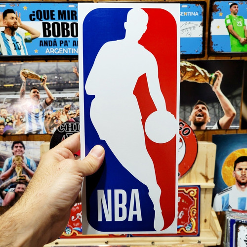 Cartel Chapa Decorativo Basquet Logo Nba Apto Exterior