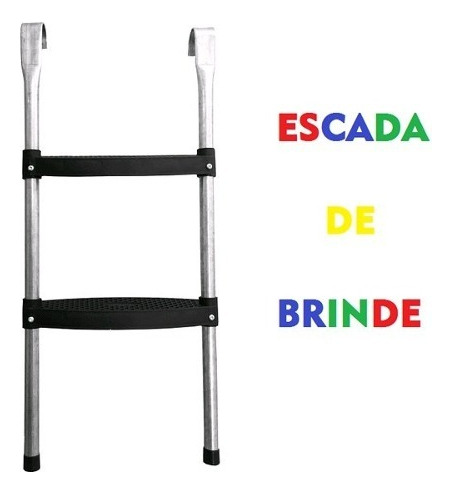 Yeladim Pula Pula Colorido Cama Elástica 2,44m Infantil Trampolim
