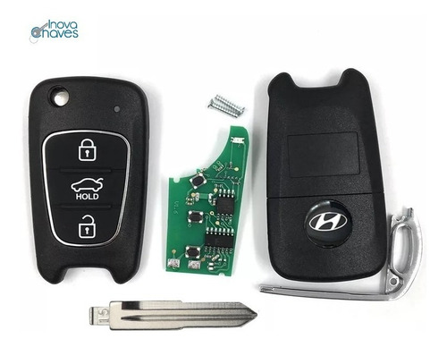 Imagem 3 de 4 de Chave Canivete Hyundai Tucson 2006 A 2016 P/ Alarme Original