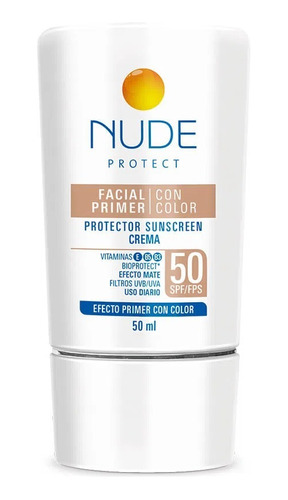 Protector Solar Facial Nude Color Fácil Aplicación Fps 50