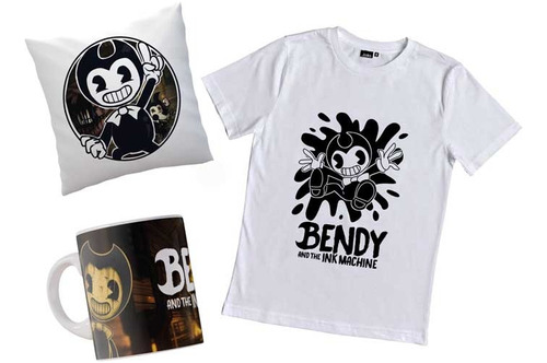 Remera Bendi Combo Con Taza Y Almohada Juego