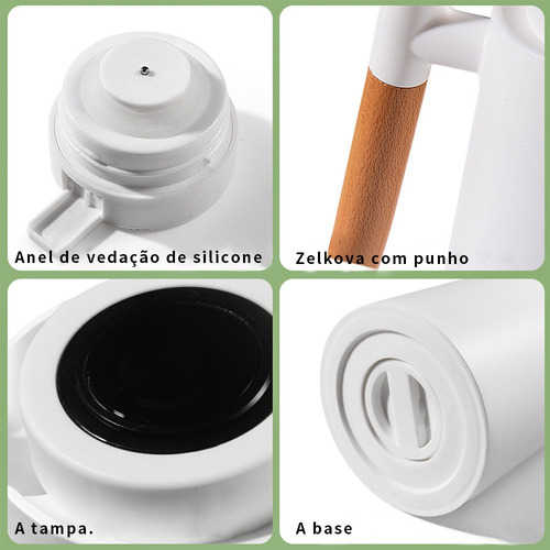 Garrafa Térmica De 1l Com Termômetro Led Para Chá/café
