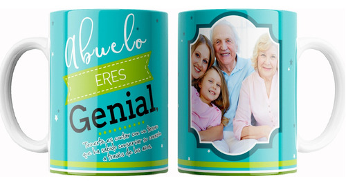 Taza Ceramica Personalizada Abuelos Para Regalar