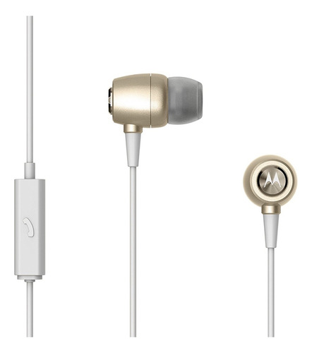 Audífono Sh009 Gd Earbuds Manos Libres Inear Dorado Motorola