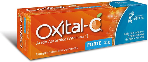 Oxital C Forte Vitamina C 2 Gr Sabor Naranja C/10 Tab Serral