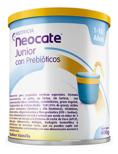 Neocate Junior Sabor Neutro De 400g - 12 Meses A 10 Años