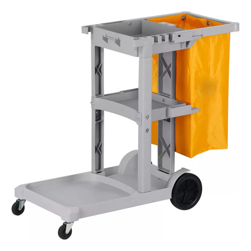 Carro De Aseo Porta Útiles Con Tapa Y Bolsa 52*119*96cm