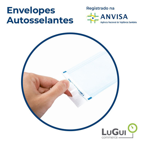 Envelope P/ Esterilização 9x23 C/400 Un Auto Selante Zermat