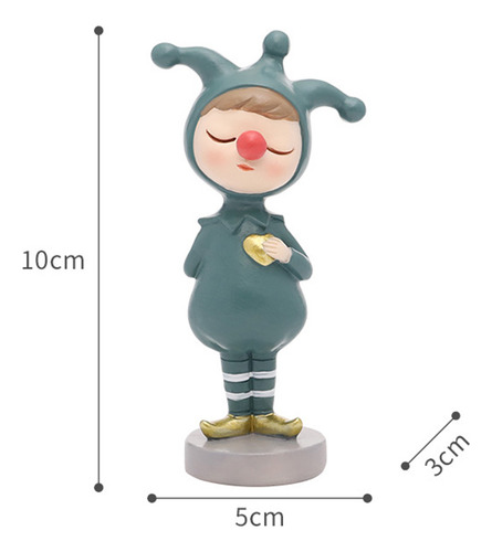 Adorno De Resina Para Manualidades Con Forma De Payaso, Deco