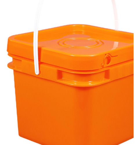 Cubo Cuadrado Con Asa Y Tapa Cubo 8l 23,7x23,7x20,95cm