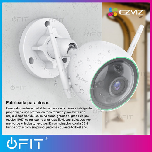 Imagen 5 de 10 de Kit X2 Cámara Seguridad Wifi Exterior Ezviz Detecta Persona