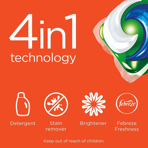 Tide Pods 4 En 1 He Turbo Detergente De Lavandería Pacs, Bot