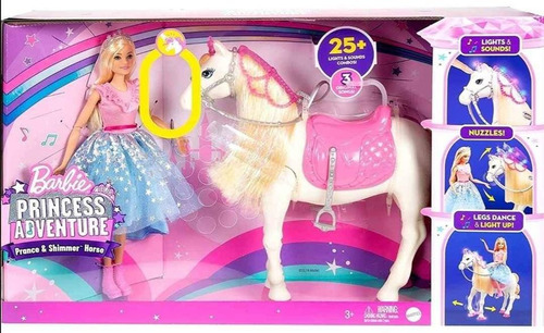 Barbie Princess Adventure Y Caballo Interactivo Luces Sonido