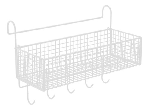 Cesta De Almacenamiento Colgante Para Blanco Con Ganchos