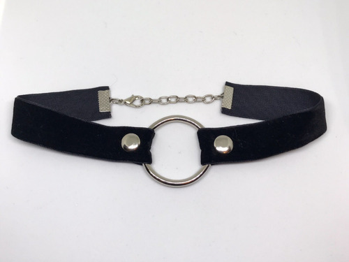 Choker Collar Aro Gargantilla Terciopelo Violeta Negro Roj 