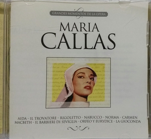 Maria Callas - Cd Nuevo Grandes Maestros De La Opera