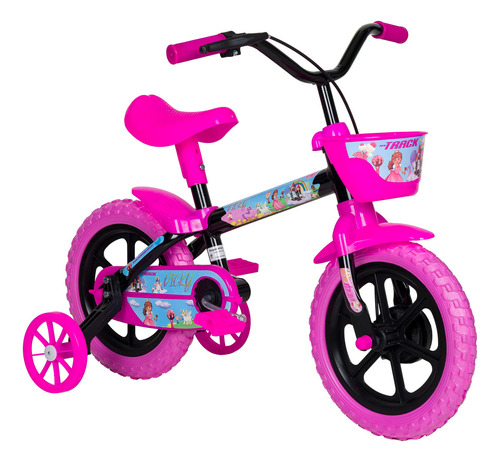 Bicicleta Infantil Menina Roda Treinamento Aro 12 Vicky Pp