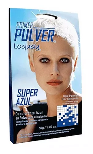 Decolorante en Polvo Loquay Primer Pulver Super Azul para el Cabello, 50 gr.