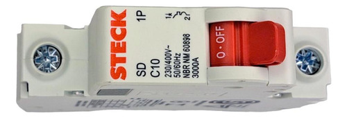 Kit C/2 - Disjuntor Steck Din Unipolar 10a Sd61 C Sdd61c10