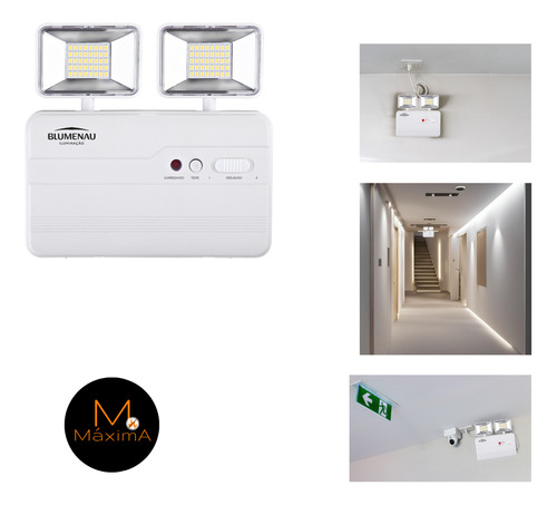 Iluminação Luz Led Emergência 2 Faróis 1200 Lúmens Pequena