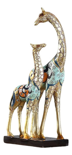 Girafa Escultura Acessórios Artesanato Mãe Com Filho