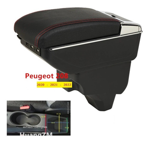 Descansabrazos Para Peugeot 208 Modelo Premier Usb+ Equipado