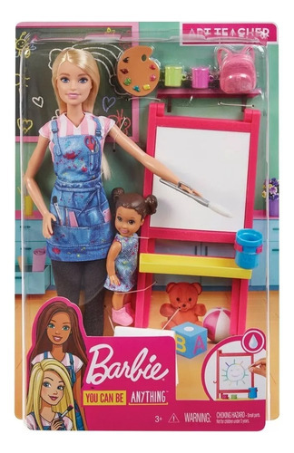 Barbie Profesiones Muñeca Maestra De Arte Con Accesorios