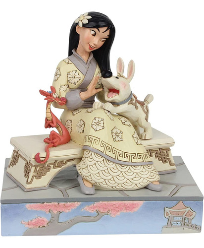 Disney Traditions, Figura De Mulán Con Mushu