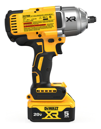 Chave de Impacto Dewalt Sem Escova de Carvão e Alto Torque Com Bolsa de Transporte Modelo DCF900P2BR