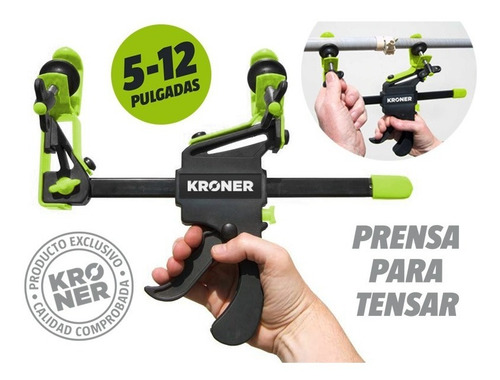 Prensa Sargento Para Tensar Caños De 5 A 12 Pulgadas Kroner