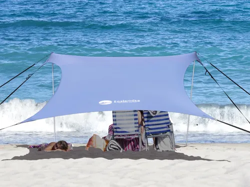 Toldo De Playa Resistente Al Viento 2,13 X 2,13 M Con Anclaj