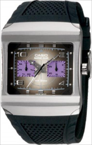 Reloj Hombre Casio Mrp300-1a Malla Resina Malla Negro Bisel Plateado Fondo Negro