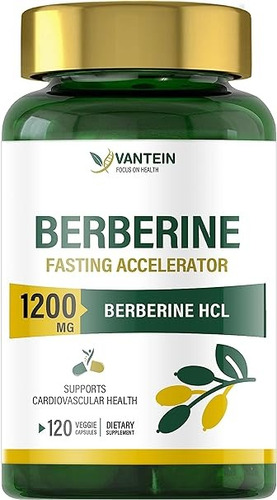 Vantein Berberine 1000mg 120capsulas Salud Cardiovascular