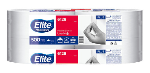 Papel Higiénico Elite Professional Rollo 500mts Plus X4