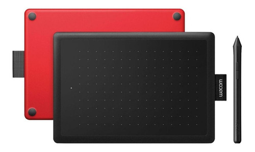 Imagen 5 de 5 de Tableta gráfica Wacom One by Wacom CTL-472 negra y roja