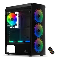 Comprar Gabinete Yeyian Krypton con Ventana, Midi Tower, ATX\u002FMicro-ATX, USB 3.0, sin Fuente, 3 Ventiladores Instalados ARGB, Negro, YCH-MTA7-01BK