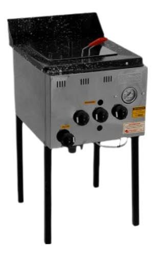 Freidora Industrial 18 Lts Calabro A Gas Acero Inox. Gas Envasado A Gas Envasado